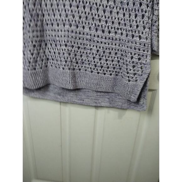 Croft And Barrow Purple Open Knit Tunic Slit Side Sweater. Size XL - Picture 8 of 11